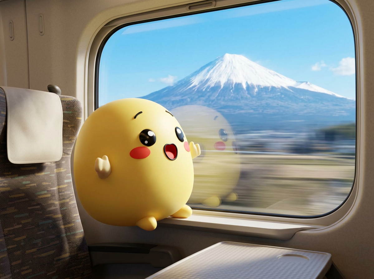 Yuki: First ride on the Shinkansen